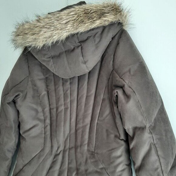 RW&CO. Down Insulated Puffer Winter Jacket Quilted Short Coat w/ Hood Brown Sz S - Picture 12 of 16